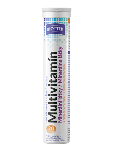 Biotter Multivitamín šumivé tablety 20 ks nové