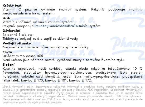 Příbalový leták - Vitamín C + Rakytník 30+10 tablet