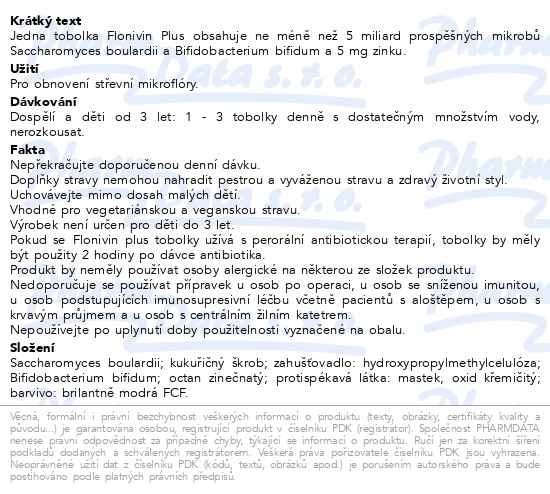 Příbalový leták - Flonivin Plus+zinek 10 tablet Galenika