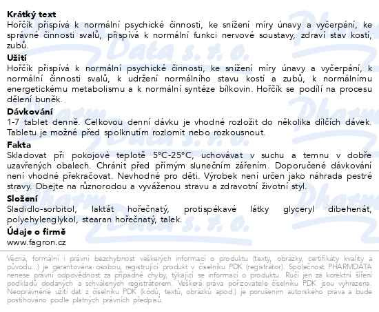 Příbalový leták - Magnesium FORTE 400 tablet Fagron