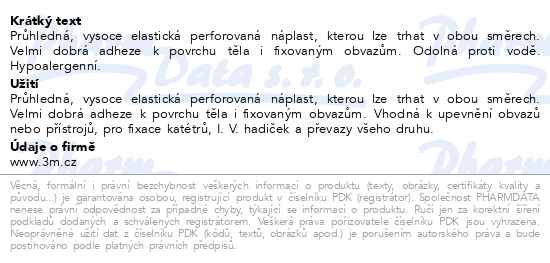 Příbalový leták - 3M Transpore transparentní náplast 2.5cmx9.1m 12ks
