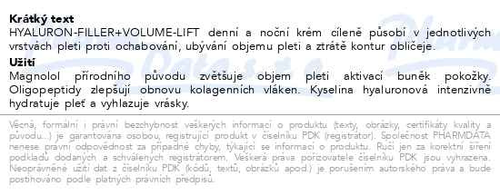 Příbalový leták - Eucerin HYALURON-FILLER+VOLUME-LIFT Vánoce 2025