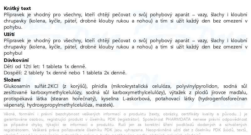Příbalový leták - GS Condro DIAMANT 100+60 tablet dárek