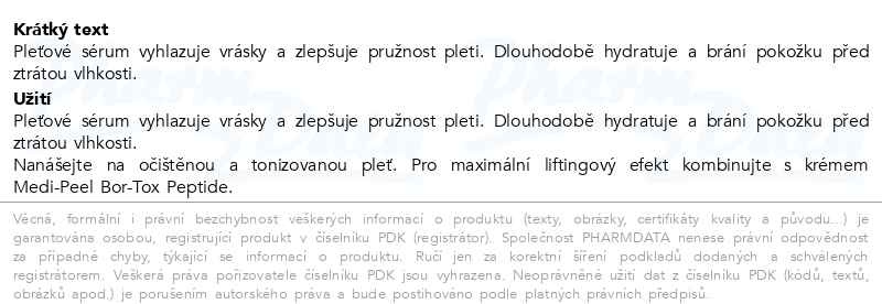 Příbalový leták - MediPeel Peptide Tox pleťové sérum 30ml