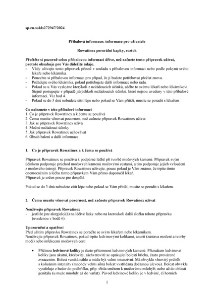 Příbalový leták (SUKL) - Rowatinex kapky 10ml