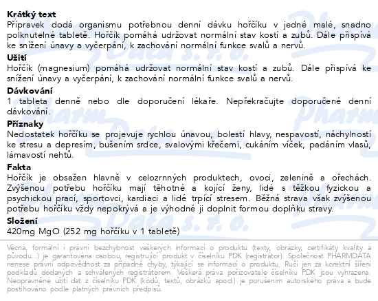 Příbalový leták - NatureVia® Magnesium 1 420mg tbl.90