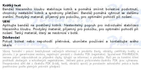 Příbalový leták - 3M FUTURO™ Bandáž hlezenního kloubu 47875, M (20.3 - 22.9 cm)