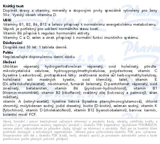 Příbalový leták - Centrum multivitamín pro ženy 50+ 90 tablet