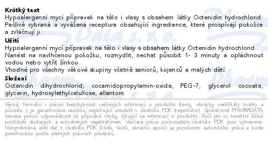 Příbalový leták - Octenisan antimikrobiální mycí emulze 150ml