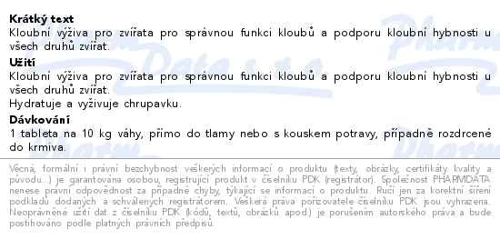 Příbalový leták - TraumaPet arthro+ 60 tablet