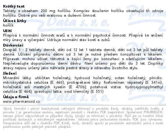 Příbalový leták - Bioaktivní Magnézium 60 tablet