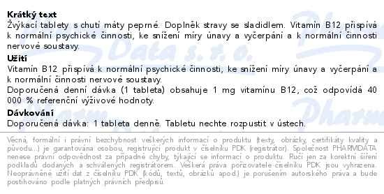 Příbalový leták - Vita B12 1mg 130 žvýkacích tablet
