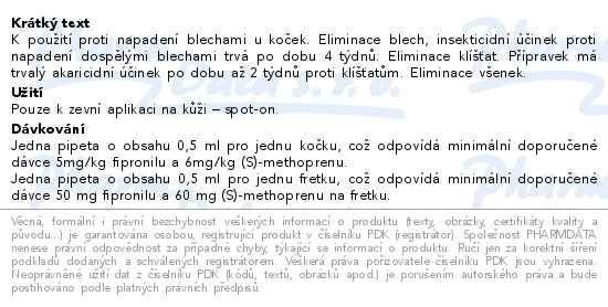Příbalový leták - Frontline Combo Spot-on cat a.u.v.sol.3x0.5ml