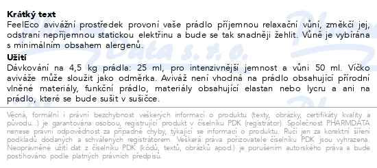 Příbalový leták - FeelEco Aviváž Relax 1.5l