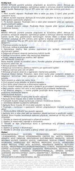 Příbalový leták - ESTHEDERM Bronz Impulse příprava na opalování150ml