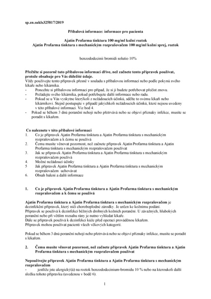 Příbalový leták (SUKL) - Ajatin Profar.tinkt.+mech.rozp.tct.1x50ml+rozpr.