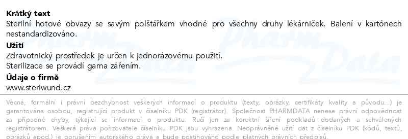 Příbalový leták - Obvaz hotový ster.č.4 Steriwund