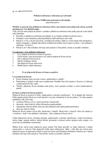 Příbalový leták (SUKL) - Kreon 10000U cps.etd.20