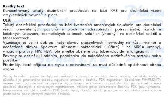 Příbalový leták - Desam Extra 1l