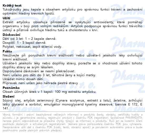 Příbalový leták - Tukožroutky cps.30 pro snížení hl.cholesterolu