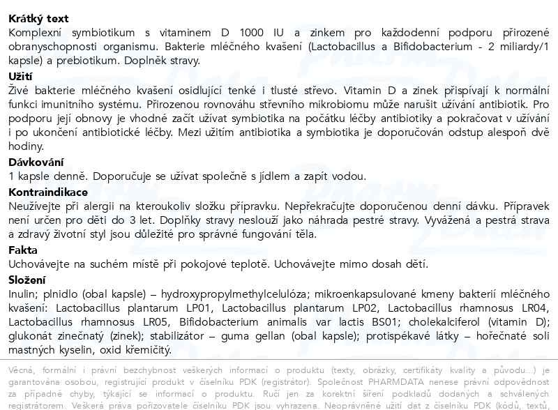 Příbalový leták - Compliflora Immuno Complex 30 kapslí