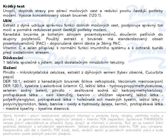 Příbalový leták - Uropill tbl.30