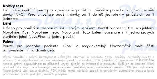 Příbalový leták - NovoPen 6 Blue copack