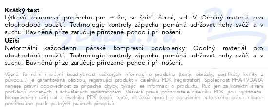 Příbalový leták - JOBST forMen Explore II.KT punč.lýtk.+šp.v.V černé