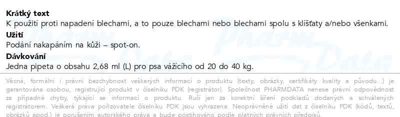 Příbalový leták - Frontline Combo Spot on Dog 20-40kg pipet.3x2.68ml