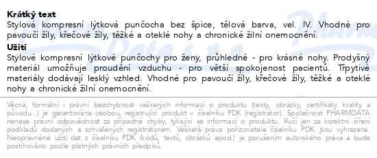 Příbalový leták - JOBST UltraSheer I.KT punč.lýtk.bez šp.v.IV těl.
