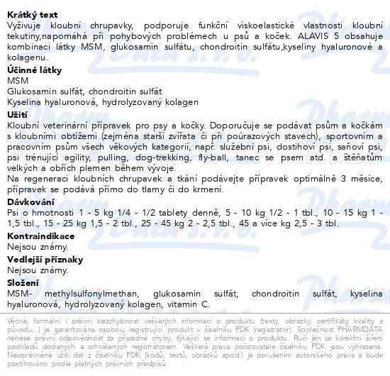Příbalový leták - ALAVIS 5 tbl.90