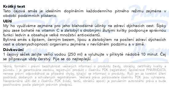 Příbalový leták - LEROS Cesty dýchací 20x1.5g
