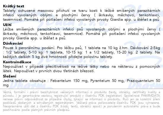 Příbalový leták - Drontal Dog Flavour 150/144/50mg psy tbl.2