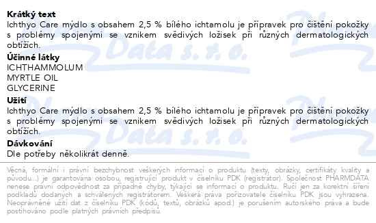 Příbalový leták - Ichthyo Care mýdlo 2.5% 90g Dr.Müller