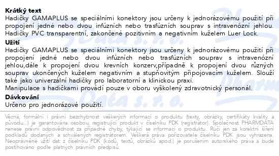Příbalový leták - GAMAPLUS 1.8x450 UNIV