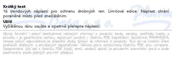 Příbalový leták - Hansaplast Be Happy náplast 16ks 2018