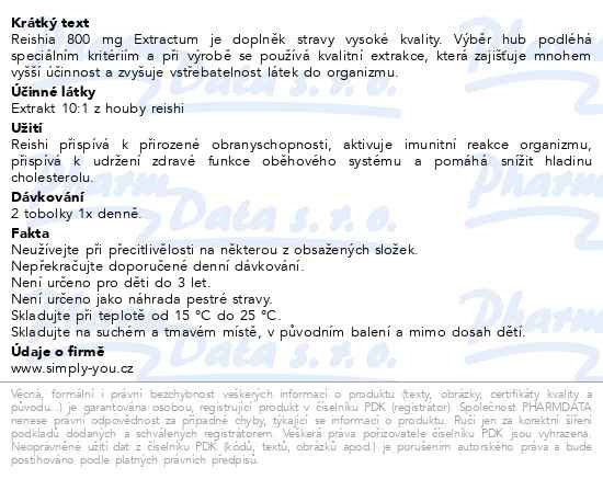 Příbalový leták - REISHIA 800 mg EXtractum tob.120