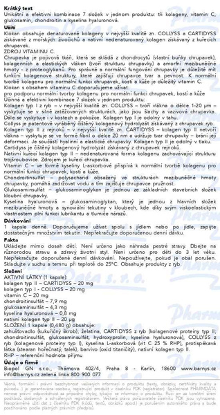 Příbalový leták - Barnys Klokan limitovaná edice cps.120