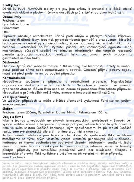 Příbalový leták - Dehinel plus Flavour a.u.v. tbl. 1x2
