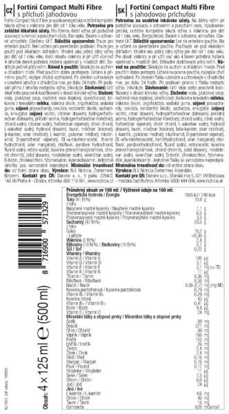 Příbalový leták (SUKL) - Fortini Compact MF s příchutí jahodovou por.sol.4x125ml