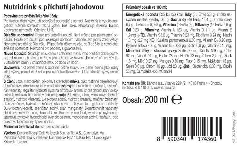 Příbalový leták (SUKL) - Nutridrink s příchutí jahodovou por.sol.1x200ml