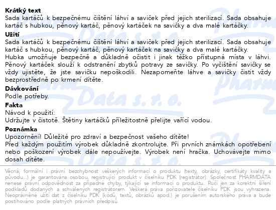Příbalový leták - CANPOL BABIES Set kartáčů na čištění láhví+saviček