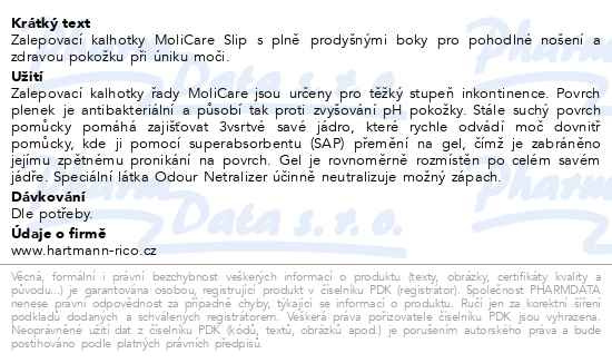 Příbalový leták - MoliCare® Slip 6 kapek M