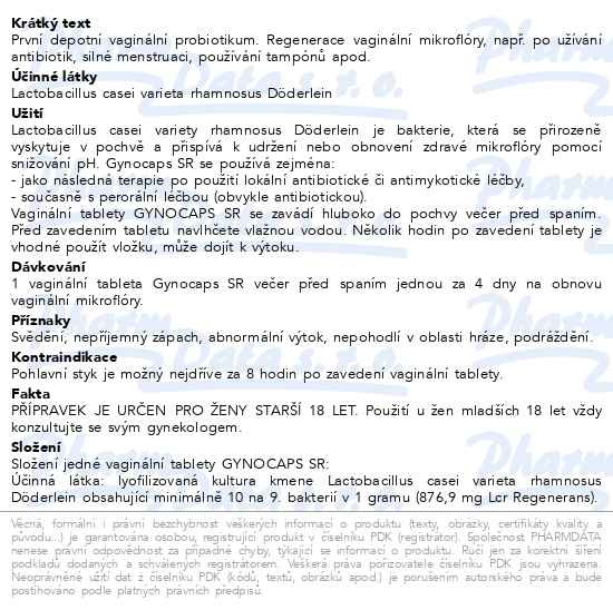 Příbalový leták - Gynocaps SR tbl.2
