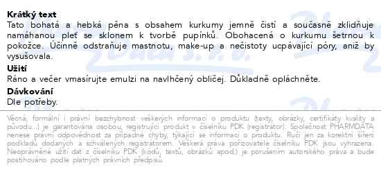Příbalový leták - NEUTROGENA® Curcuma Clear Čisticí pěna s kurkumou 150 ml