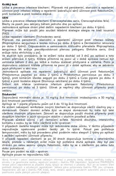 Příbalový leták - Advantix pro psy 4-10kg spot-on 1x1ml