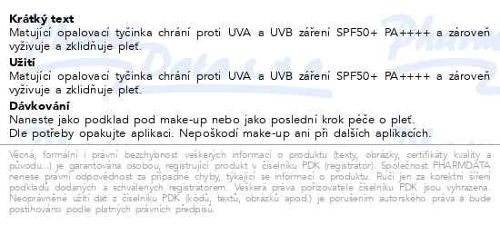 Příbalový leták - Beauty of Joseon opalovací tyčinka SPF50+ 18g