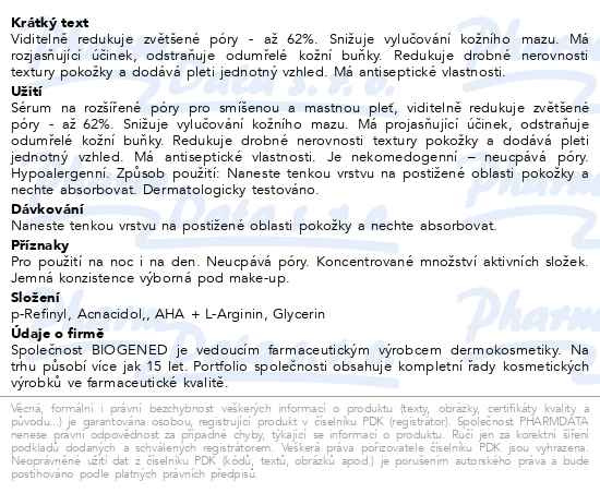 Příbalový leták - DERMEDIC Normacne Sérum pro rozšířené póry 30ml