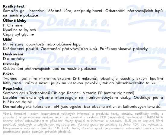Příbalový leták - LA ROCHE-POSAY Kerium DS Intenzivní šampon proti přetrvávajícím lupům 125 ml