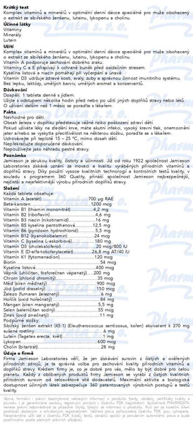 Příbalový leták - JAMIESON Multi COMPLETE pro muže tbl.90